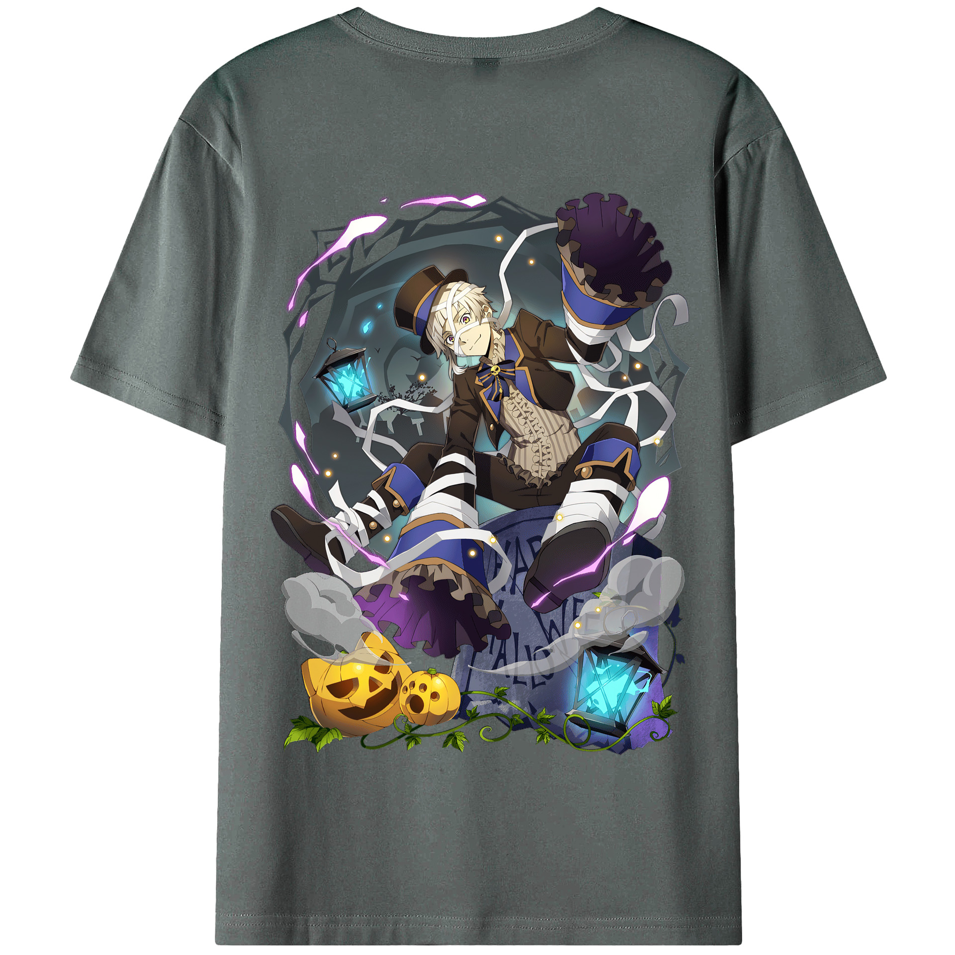 （画像用） 文豪ストレイドッグス Bungo Stray Dogs 綿100％半袖Tシャツ（背面プリント）